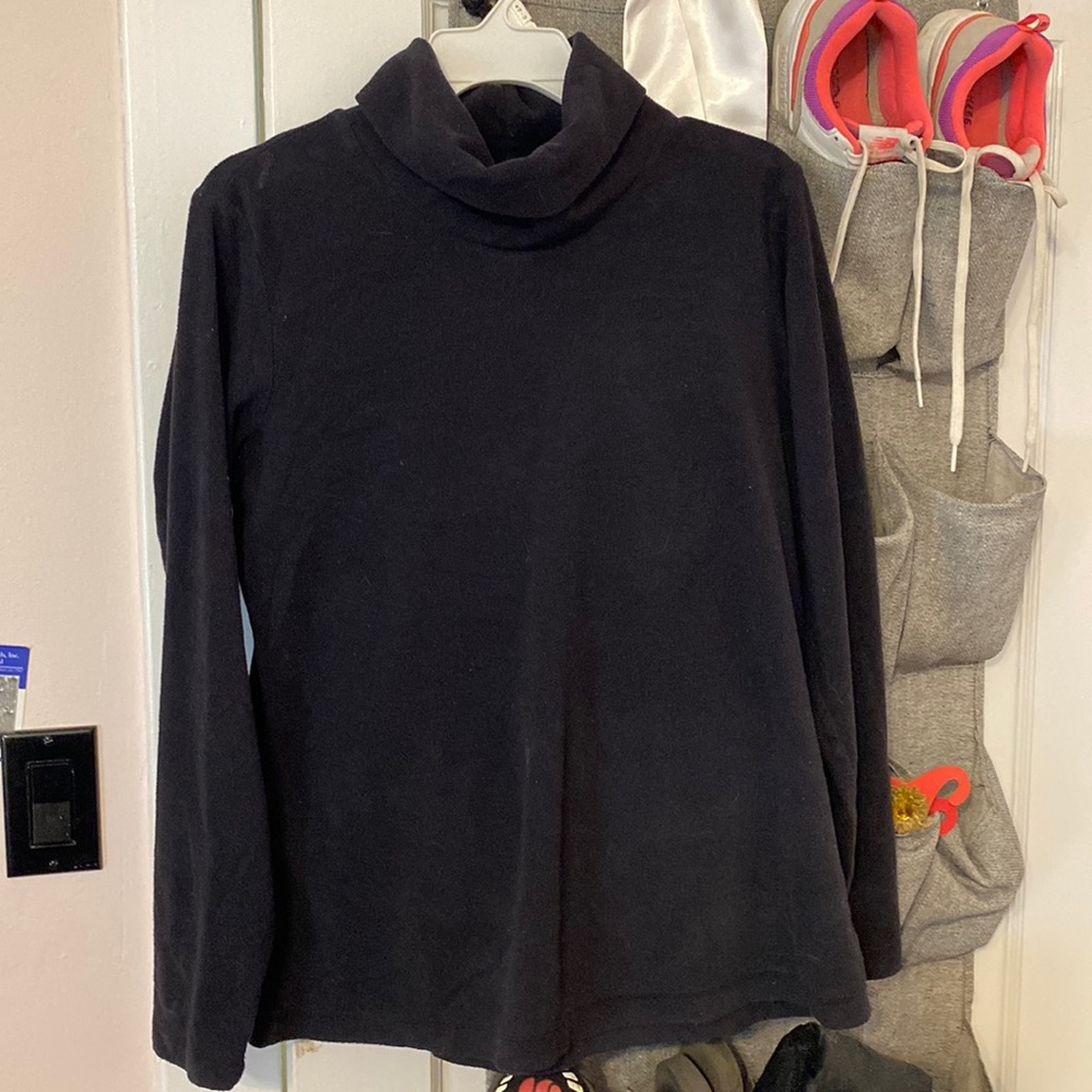 Black fleece turtleneck